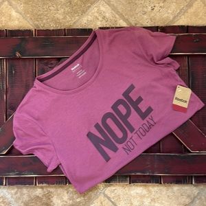 Reebok Nope Not Today activewear tee sz small NWT